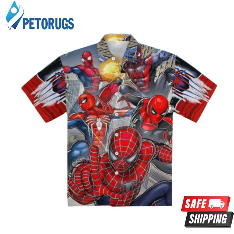 Spiderman Costume Miles Morales Movie Hawaiian Shirt