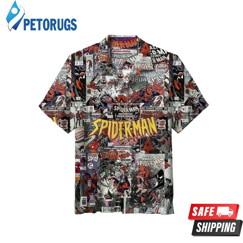 Spiderman Superhero Short Sleeve Aloha Marvel Hawaiian Shirt