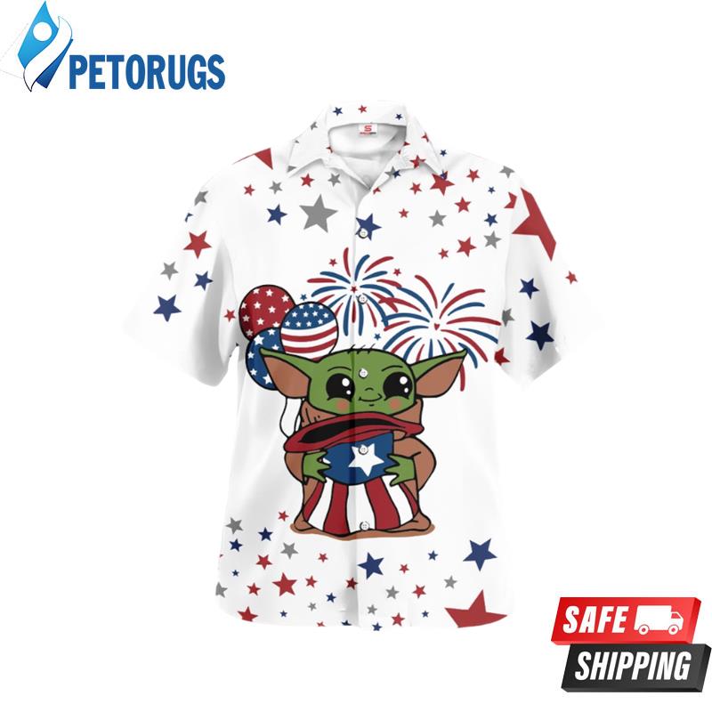 Star Wars Baby Yoda Independence Day Hawaiian Shirt