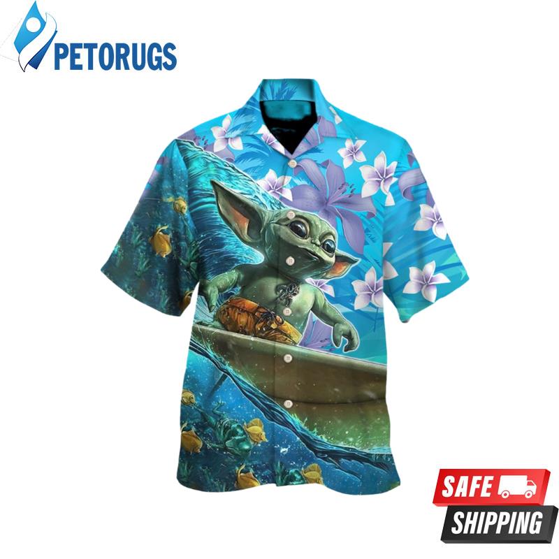 Star Wars Baby Yoda Surfing Hawaiian Shirt