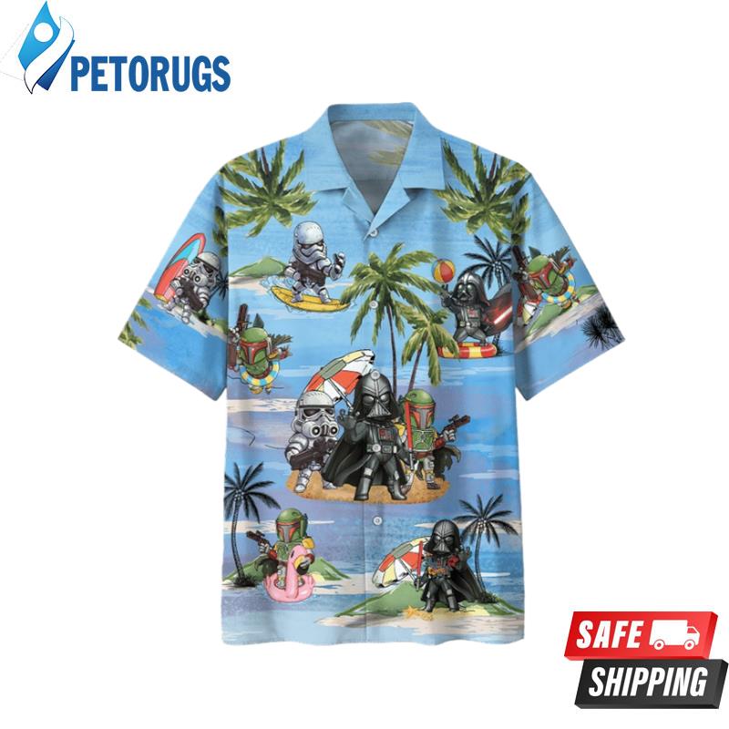 Star Wars Darth Vader Boba Fett Storm Trooper Hawaiian Shirt