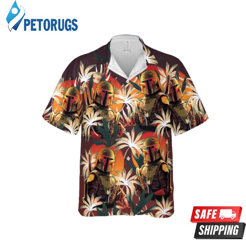 Star Wars The Mandalorian Tropical Leaves Hawaiian Shirt