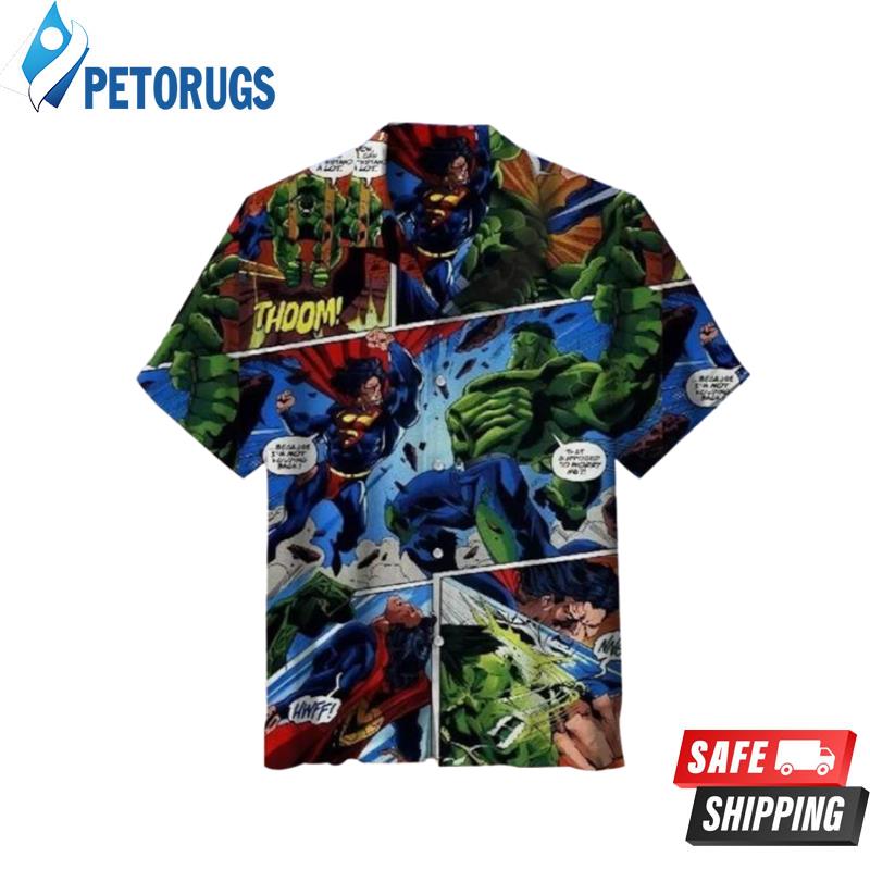 Superman vs Hulk Hawaiian Shirt