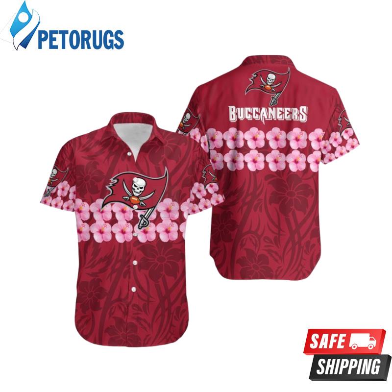 Tampa Bay Buccaneers Flower And Logo Hawaiian Shirt