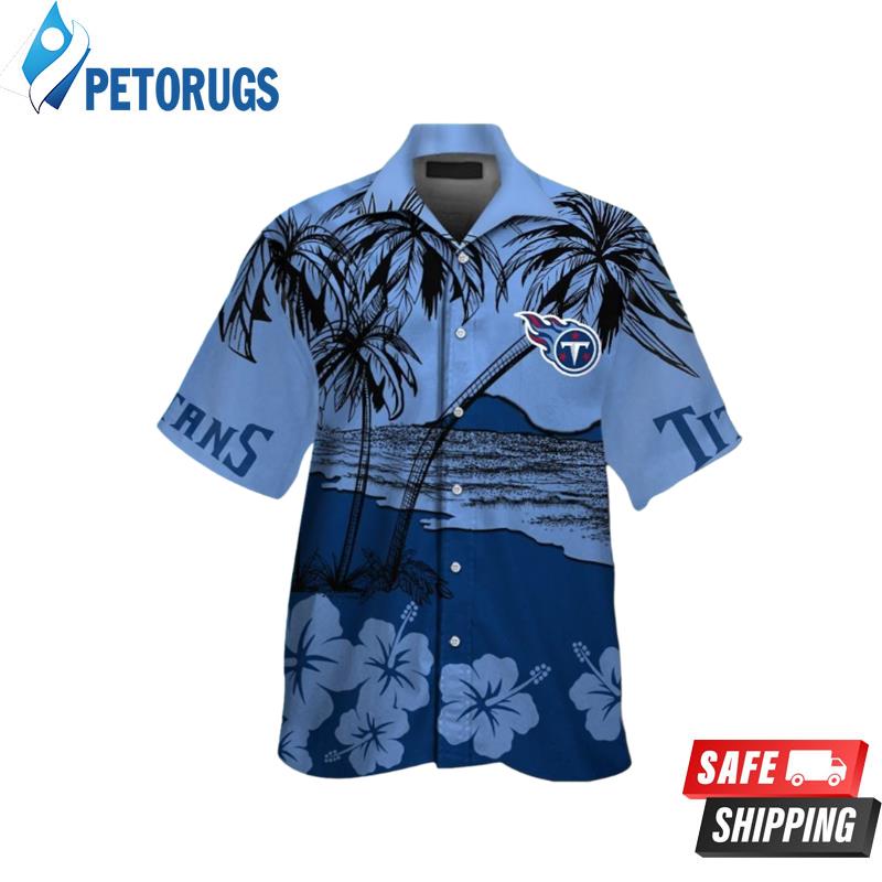 Tennessee Titans Short Sleeve Button Up Tropical Hawaiian Shirt