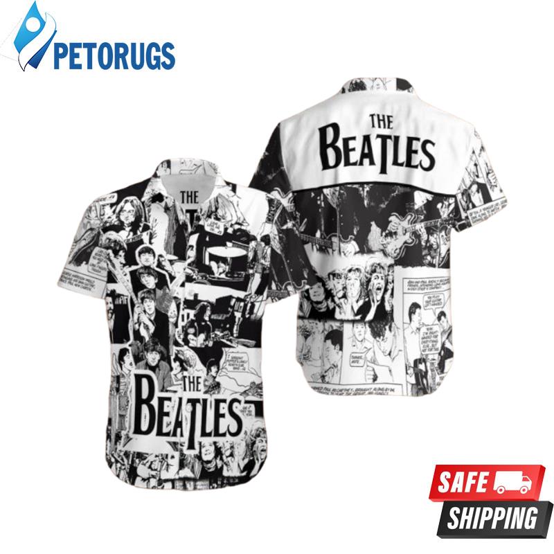 The Beatles Rock And Roll Summer Button Up Hawaiian Shirt