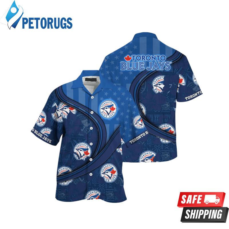 Toronto Blue Jays MLB Us Flag Custom Summer Aloha Hawaiian Shirt