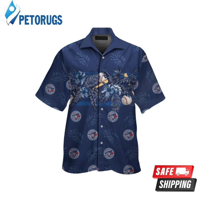 Toronto Blue Jays Short Sleeve Button Up Tropical Hawaiian Shirt