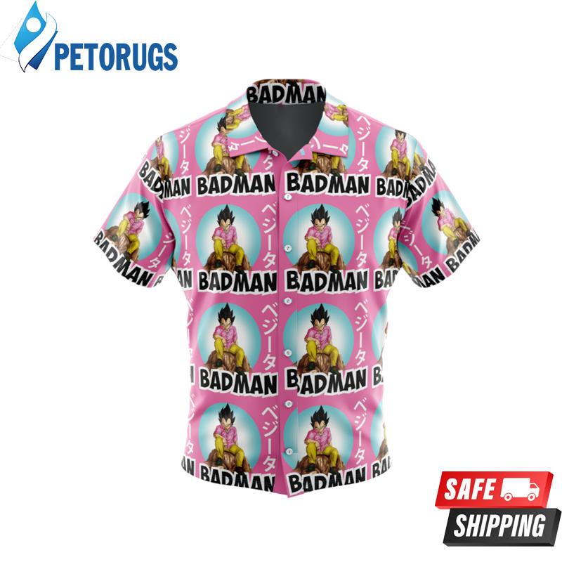 Vegeta Badman Dragon Ball Z Button Up Hawaiian Shirt
