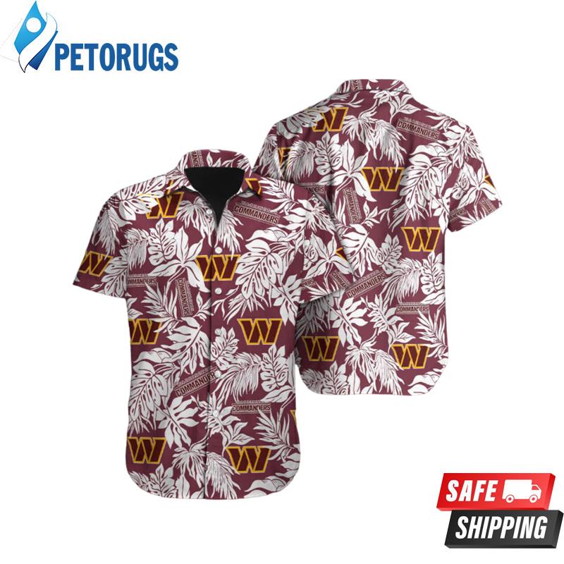 Washington Commanders Football Tropical Pattern Aloha Hawaiian Shirt