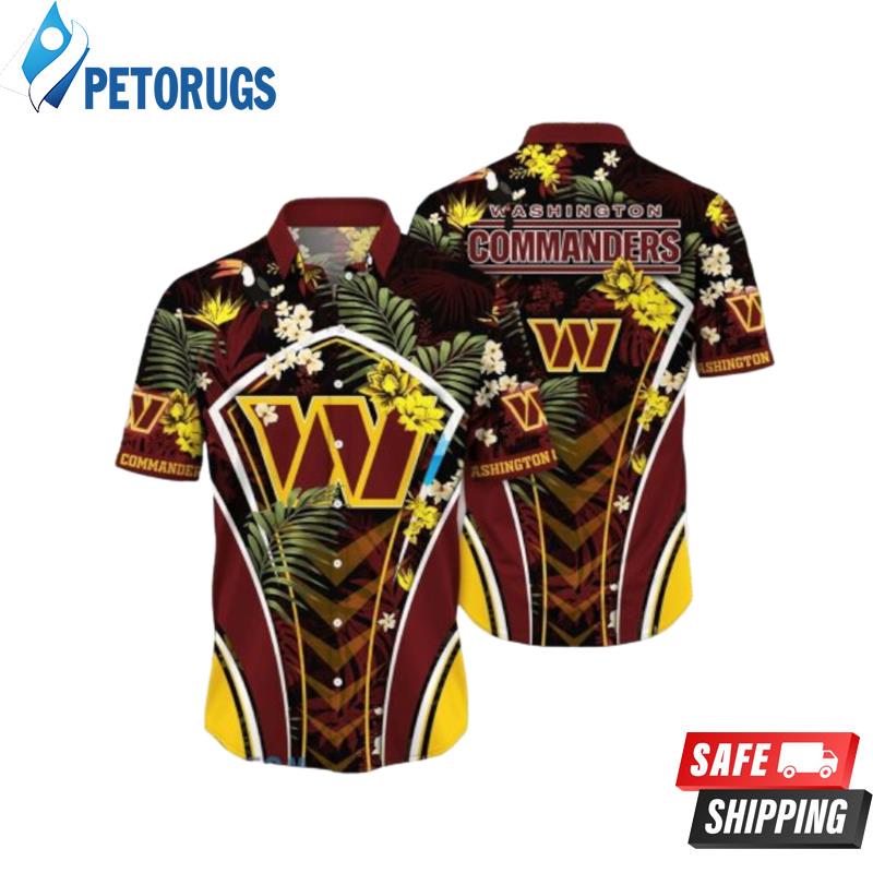 Washington Commanders NFL Flower Hawaiian Shirt