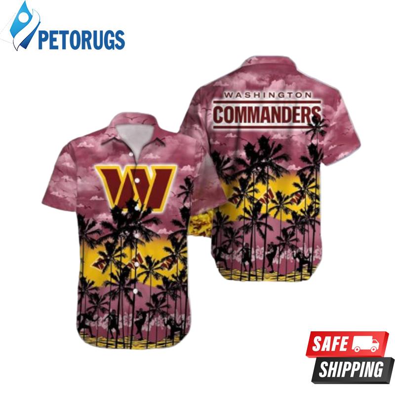 Washington Commanders NFL Sport Team Palm Tree Tropical Hawaiian Shirt