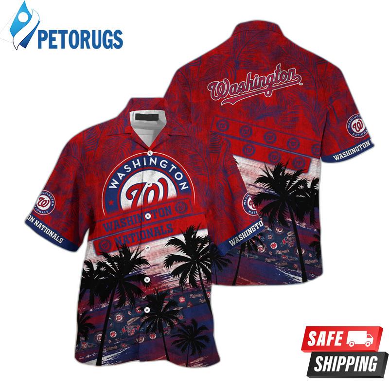 Washington Nationals MLB Palm Tree Pattern Hawaiian Shirt