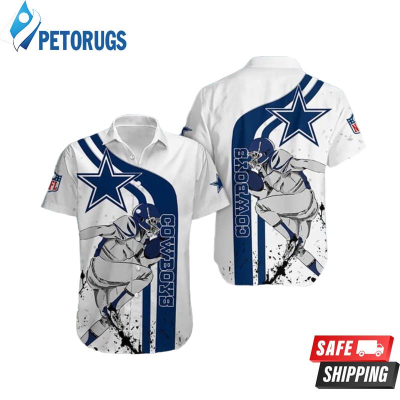 White Aloha Nfl Dallas Cowboys Hawaiian Shirt