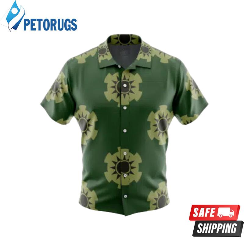 Zoro's Wano Pattern One Piece Button Up Hawaiian Shirt